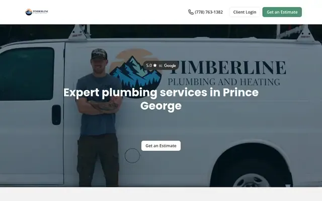 Timberline Plumbing and Heating website