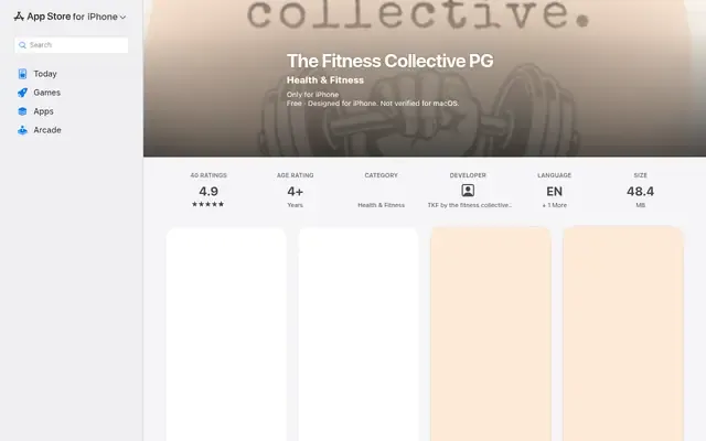 TKF by the Fitness Collective website