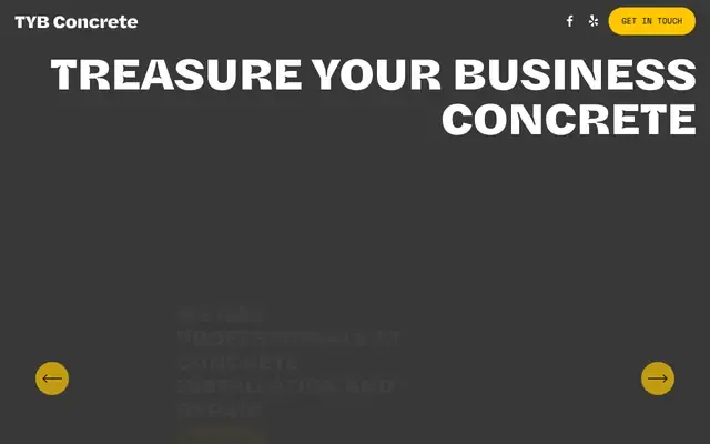Treasure Your Business Concrete website