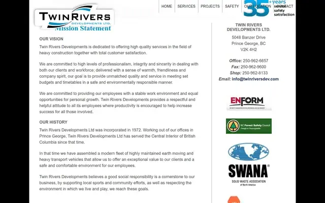 Twin Rivers Developments website