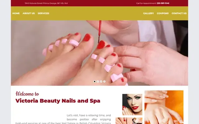 Victoria Beauty Nails Spa website