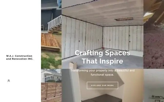 W a J Construction and Renovation website