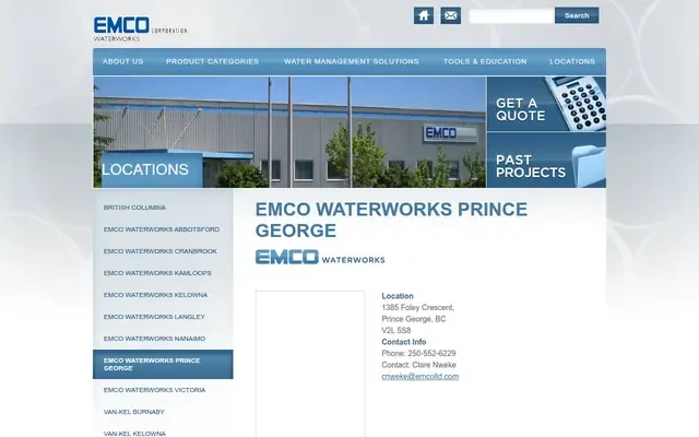 Waterworks, a Division of Emco website