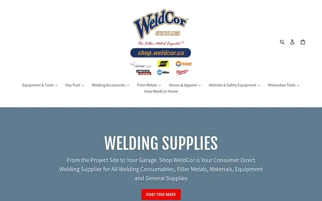 Weldcor Supplies North website