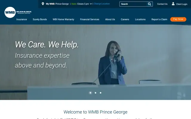Wilson M Beck Insurance Services website