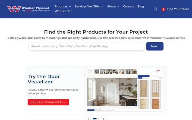 Windsor Plywood website