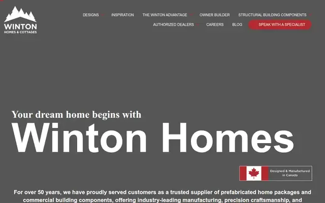 Winton Homes website