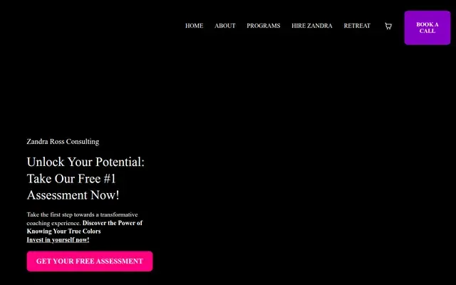 Zandra Ross Coaching & Consulting website