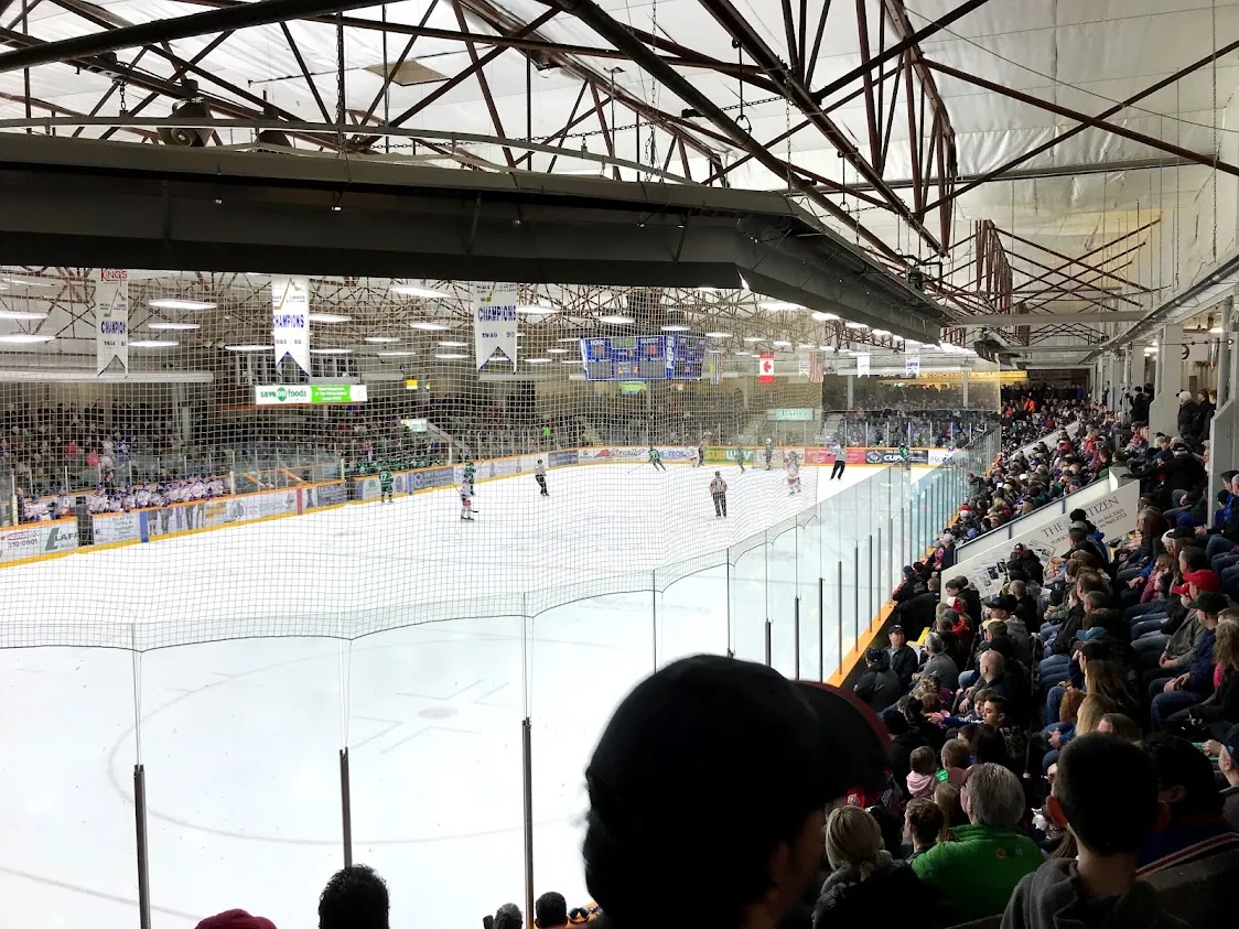 Fans in the stands watching a game at Kopar Memorial Arena